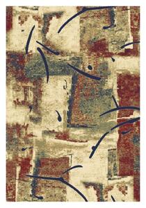Traversa sintetica Atlas 7865-4-41344, Rosu/Albastru/Bej, design Abstract