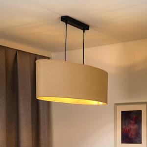 Envostar lampă suspendată Idun bej deschis 80 cm material natural vegan, reglabil, Bej, Camera de zi / sufragerie, Altele, Modern