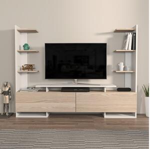 Mobilier living Avianne (alb + stejar). 1101399
