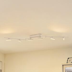 Lindby LED spot Eldrin, alb, 6 becuri, bandă de lumină