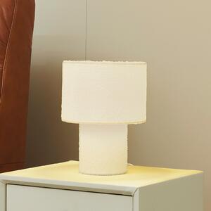 Lampă de masă Lindby Jone, alb, material textil, 30 cm