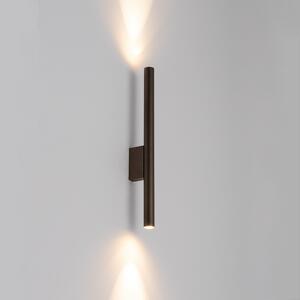 Aplică de perete Laser, maro, metal, 40 cm înălțime, G9
