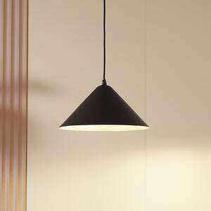 Lampă suspendată Lindby Clarine, alb/negru, Ø 32 cm, metal