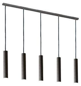 Lampă suspendată Brenta, antracit, oțel lungime 110 cm 5-lumini