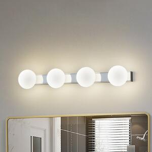 Lucande LED aplică de perete Myrra, crom, sticlă, 60 cm, IP44