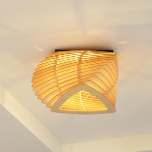 Lindby Sanza plafonieră, 50 cm, lemn, curbată