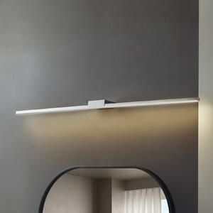 Lucande Lampa cu oglindă LED Kivana, crom, metal, 120 cm, IP44, Metalic, Baie, Aluminiu, Modern