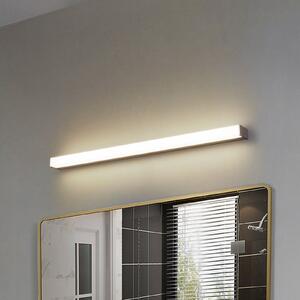 Lindby Aplică de perete Philippa, unghiulară, 89 cm, culoare aluminiu, IP44, Metalic, Baie, Aluminiu, Modern