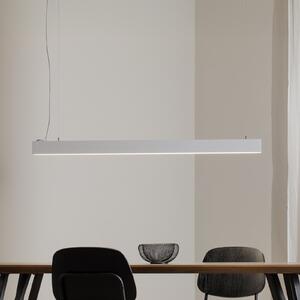 Lampă suspendată Luxe LED, alb, lungime 112,5 cm, metal, 4.000 K