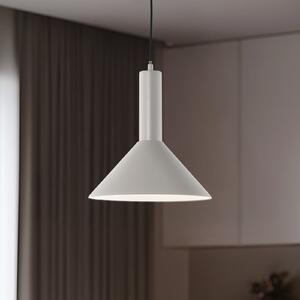 Lampă suspendată Vitrum con, gri, metal, Ø 26 cm, E27
