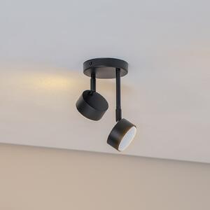 Spot de plafon Nemo, 21 cm, 2 becuri, negru, mobil, GX53