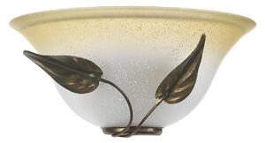 Aplică de perete Mira, crem/bronz, sticlă, lățime 30 cm, E27