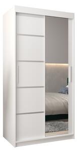 Dulap de haine 120 cm cu oglindă Verika 2 120 (alb). 1064190