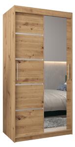 Dulap de haine 120 cm cu oglindă Verika 2 120 (stejar artisan). 1063768