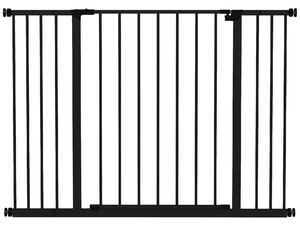 PawHut Poartă pentru Câine Extensibilă cu Deschidere Amplă, Poartă de Siguranță din Oțel și Plastic, 76-107x76 cm, Negru | Aosom Romania