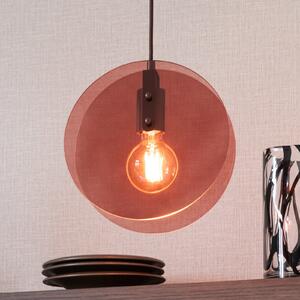 IT´S ABOUT ROMI IT'S Lampă suspendată Toledo, maro, Ø 25 cm, Maro / Rugină, dormitor, Sticlă, Modern