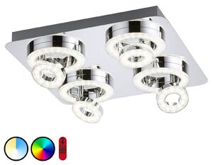 LOLA Smart Plafonieră LED LOLAsmart Tim, reglabil, Metalic, Camera de zi / sufragerie, Metal, Modern