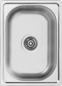 Kuchinox Mini, chiuvetă din oțel inoxidabil cu 1 compartiment 350x480x195 mm, decor neted, oțel, LAV-SKM_010T