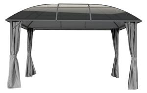 Dominican 3x4 foișor de metal cu perdele Garden Point antracit