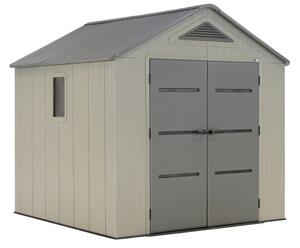Casă de scule din plastic Boston 2,5 x 2,46 m CoverTech gri