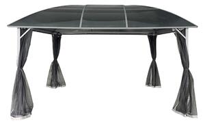 Foișor de metal Dominican 3x4 cu plasă de țânțari Garden Point antracit