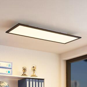 Lindby Panou LED Nelios, 80 x 30 cm, CCT, negru, metal, reglabil, Negru, Bucătărie, Plastic, Modern