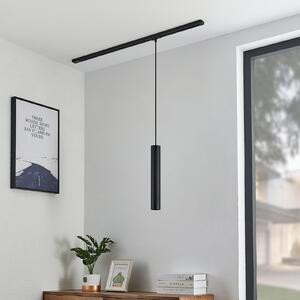 Lindby Lampă suspendată Linaro, 40 cm, negru, 1-fază, GU10, Negru, Camera de zi / sufragerie, Metal, Modern, Suspensie cu flacără unică