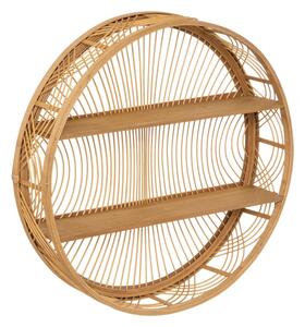 Raft rotund de perete Ina, din lemn de bambus, Ø 70 cm