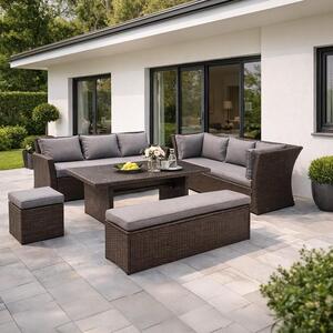 Set mobilier de grădină Avenberg CORSICA, maro/gri