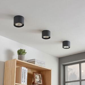 Arcchio Spot de plafon Mabel, Ø 12 cm, gri, metal, GU10, reglabil, Gri, Bucătărie, Aluminiu, Modern