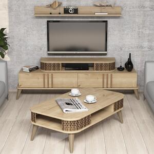 Set mobilier living Eiffel (stejar). 1071891