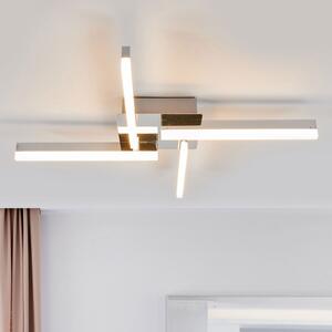Lindby plafonieră LED Patrik, 59 cm, 4 becuri, crom, IP44, Metalic, Baie, Metal, Modern