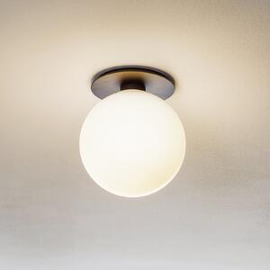 Audo Copenhagen TR Bulb plafonieră LED, negru/opal, 22 cm, dimabil, reglabil, Negru, Camera de zi / sufragerie, Sticlă, Design, Plafon rotund direct