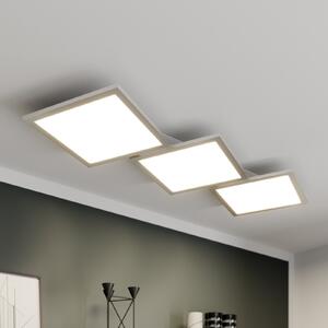 Lucande plafonieră LED Ilira, 3 becuri, argintiu, CCT, dimabil
