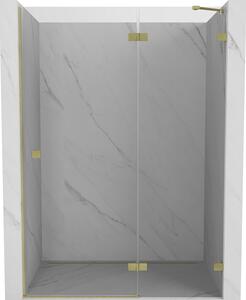Mexen, Ușă de duș cu balamale pe dreapta Mexen Lunar 130 cm, transparentă, auriu periat - 834-130-000-55-00-P