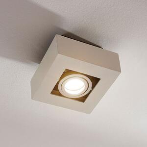 Spot Arcchio Vince, 14 x 14 cm, alb/cromo, metal, GU10