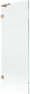 Mexen, Paravan de baie Mexen Lunar L cu 1 aripă 70 x 150 cm, transparent, cupru periat - 897L-070-000-65-00