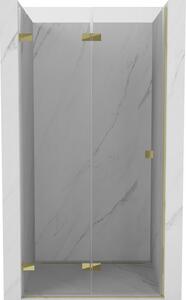 Mexen, Ușă de duș pliabilă Mexen Lunar-F stânga 65 cm, transparentă, aurie - 836-065-000-50-00-L
