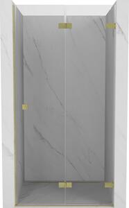 Mexen, Ușă de duș pliabilă Mexen Lunar-F dreapta 65 cm, transparentă, auriu periat - 836-065-000-55-00-P