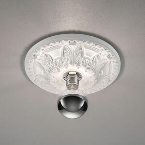 Trio Lighting Plafonieră Lilly, gips, aspect stucatură Ø 30 cm, Alb, Camera de zi / sufragerie, Tencuială / Argilă, Modern