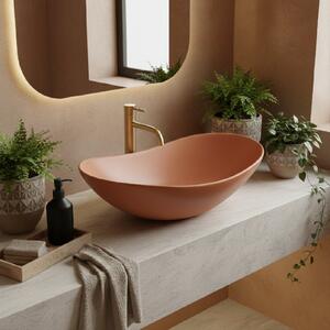 Lavoar de blat Rea Royal, 615×360×155 mm, portocaliu mat, REA-U3530