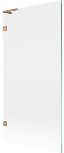 Mexen, Paravan de baie Mexen Lunar L cu 1 aripă 90 x 150 cm, transparent, cupru periat - 897L-090-000-65-00