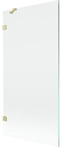 Mexen, Paravan de baie Mexen Lunar cu 1 aripă 90 x 150 cm, transparent, auriu periat - 897-090-000-55-00