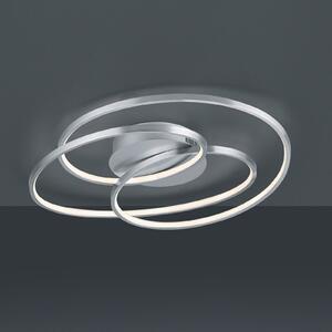 Trio Lighting Plafonieră LED Gale, 60 cm, nichel mat, reglabil, Gri, Camera de zi / sufragerie, Metal, Modern