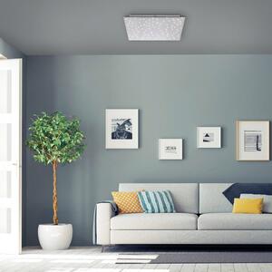 JUST LIGHT. GmbH Sparkle plafonieră LED CCT dim oțel 45x45cm, reglabil, Metalic, dormitor, Metal, Modern