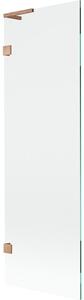Mexen, Paravan de baie Mexen Lunar L cu 1 aripă 60 x 150 cm, transparent, cupru periat - 897L-060-000-65-00