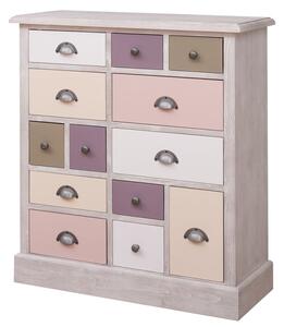 Comoda cu 13 sertare cu finisaj Multicolor