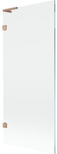 Mexen, Paravan de baie Mexen Lunar L cu 1 aripă 80 x 150 cm, transparent, cupru periat - 897L-080-000-65-00