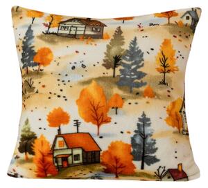 Husa cocolino pentru pernuta AUTUMN VILLAGE 45x45 cm, colorat