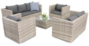 Mobilier de grădină din technorattan Roma Coffee 7 Garden Point gri